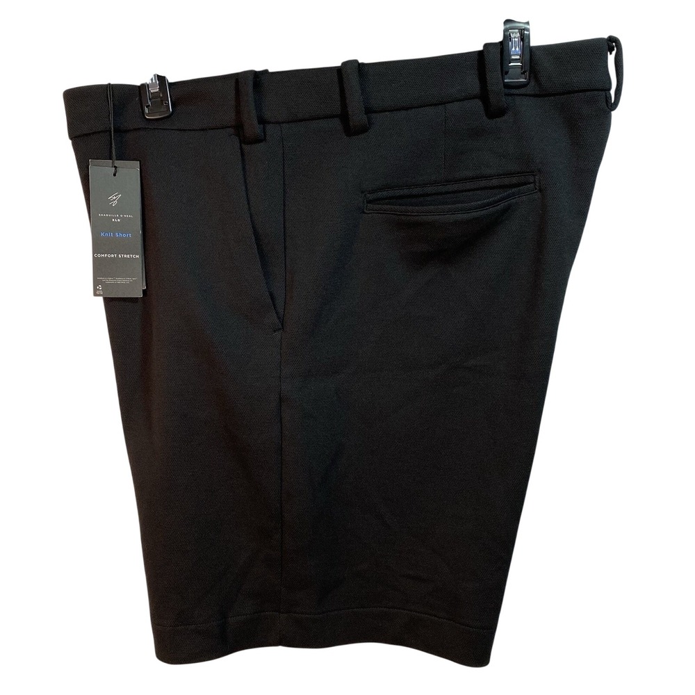 Shaquille O'Neal XLG Mens Black Knit Shorts Comfort Stretch Size 50 NWT